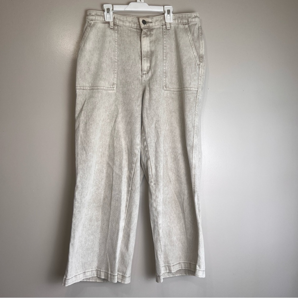 Universal Thread Light Oatmeal Wide-Leg High Rise Jeans Size 10/30R, EUC